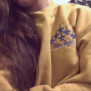 Blue Angels Mustard Yellow Sweatshirt